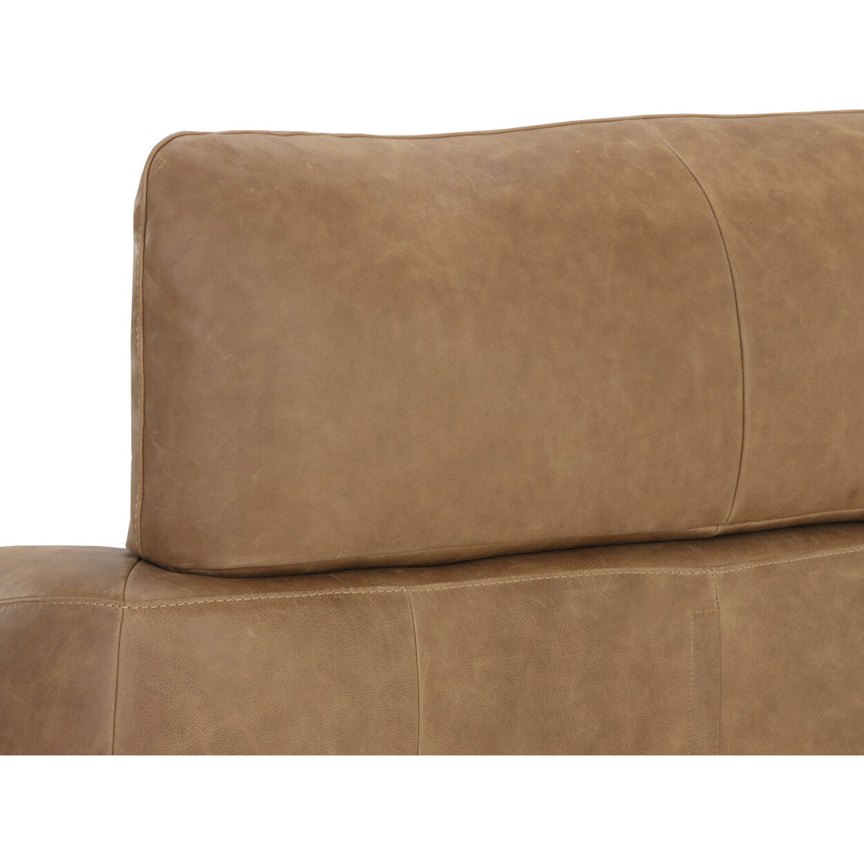 Paget Camel Leather Glider Lounge Chair